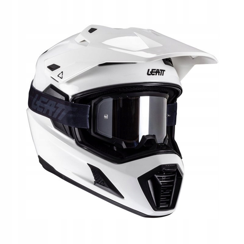 Motocyklová Prilba S Okuliarmi Leatt Kit Adv 8.5 White Xs