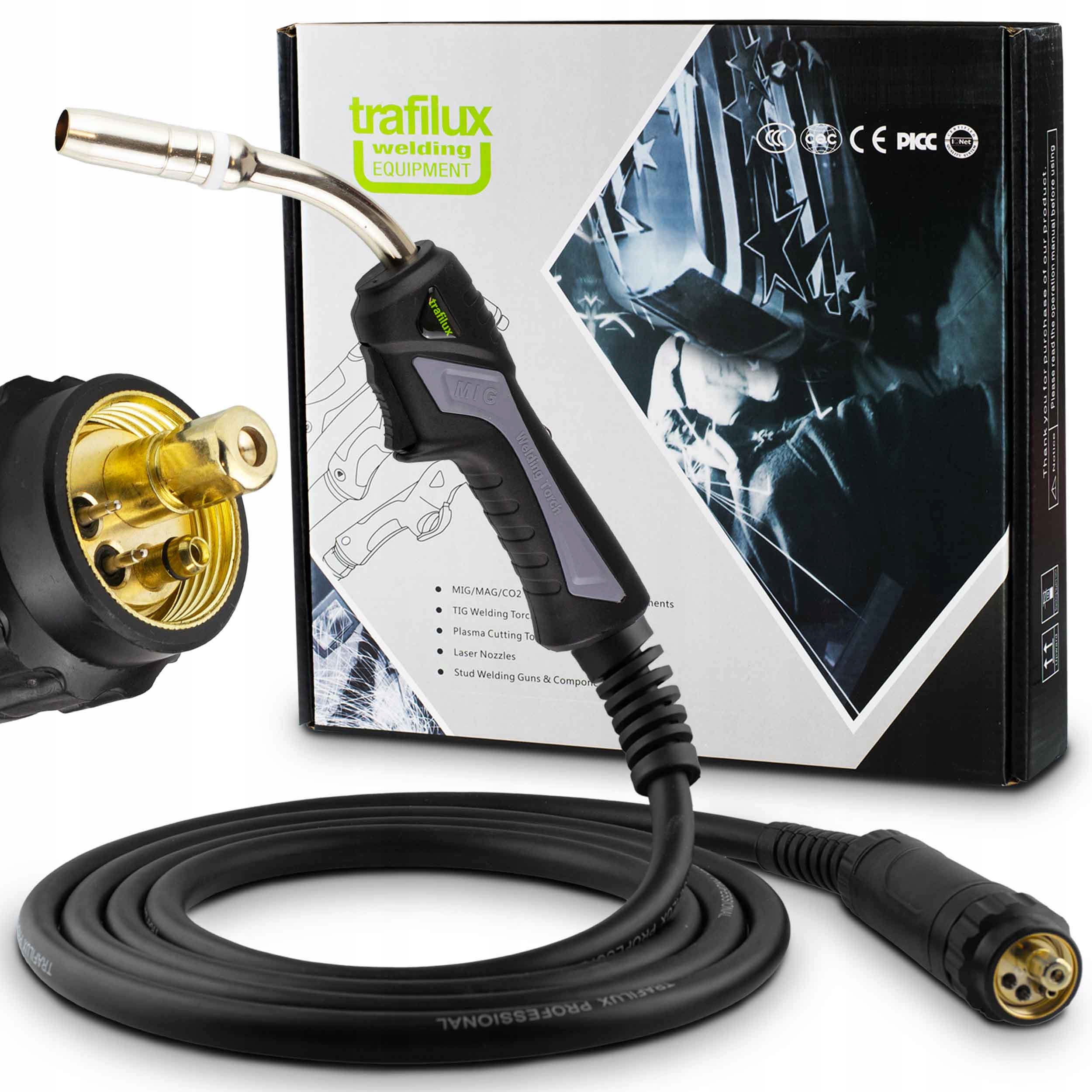 Uchwyt Spawalniczy Mig Euro MB25 3M Mocny 250A Trafilux do spawarki Migomat