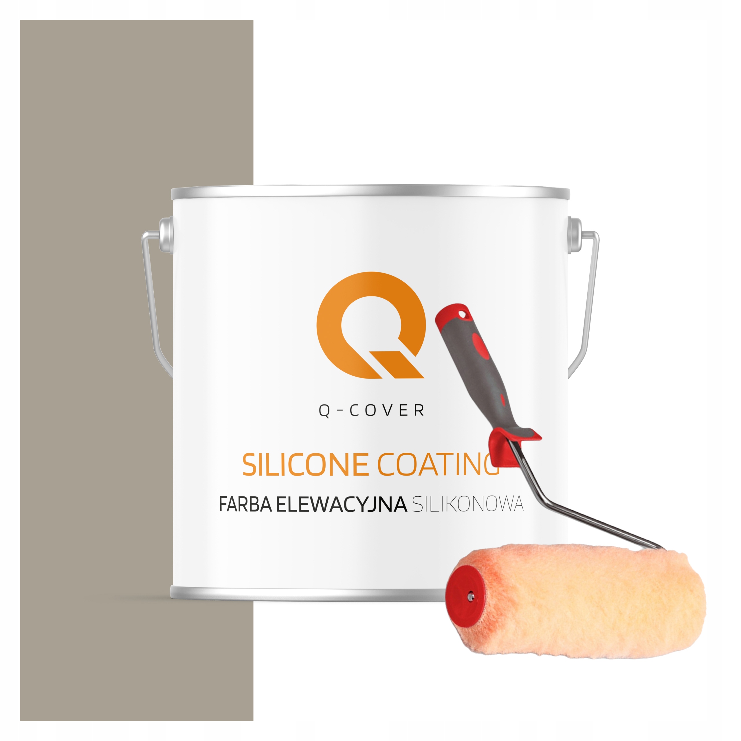 Vonkajšia fasádna farba na omietku 5L šedá teplá Uv valček