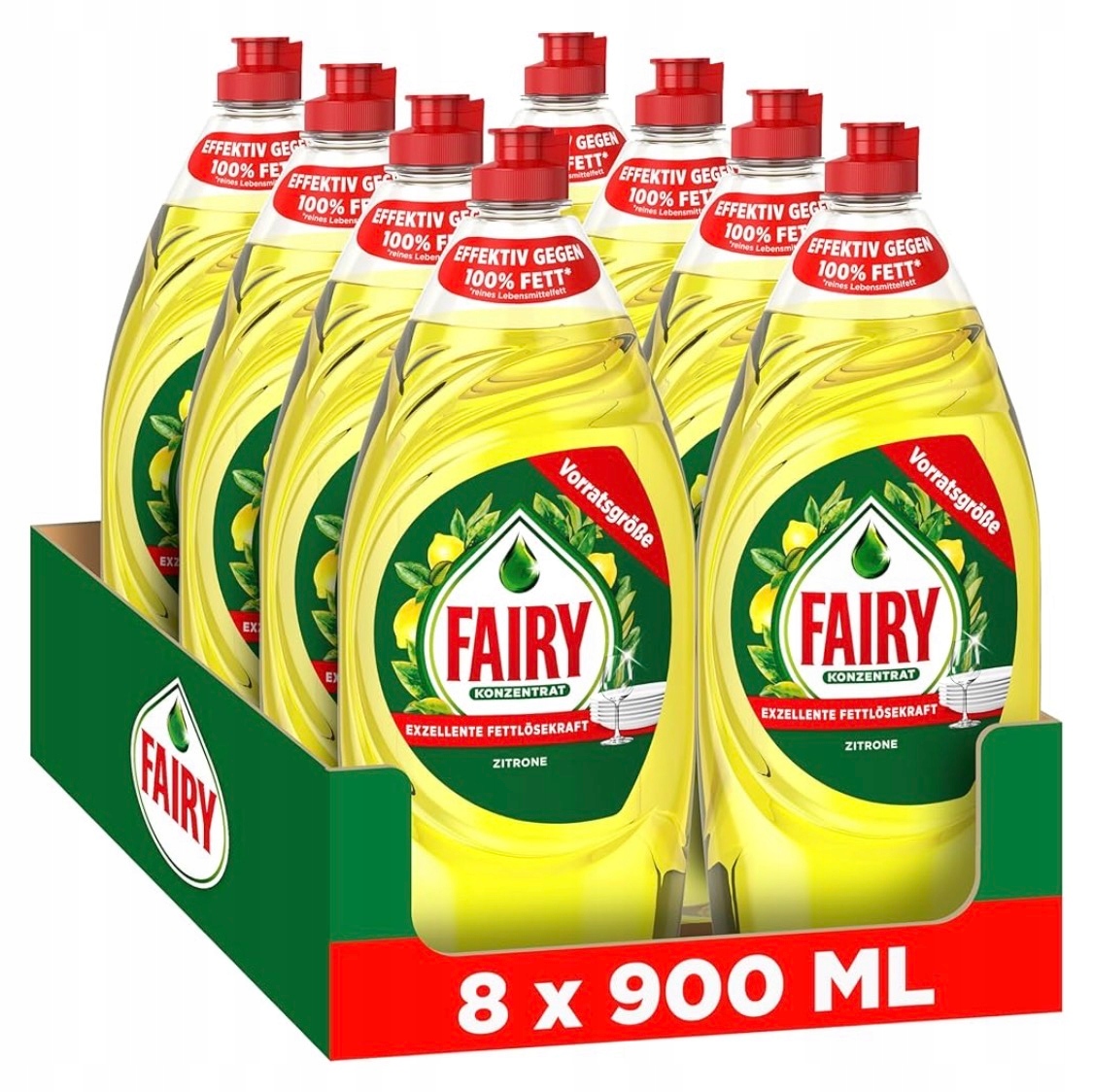 Levně 8 x Fairy Ultra Koncentrát Tekutý prostředek na mytí nádobí Citron 900 ml z Německa