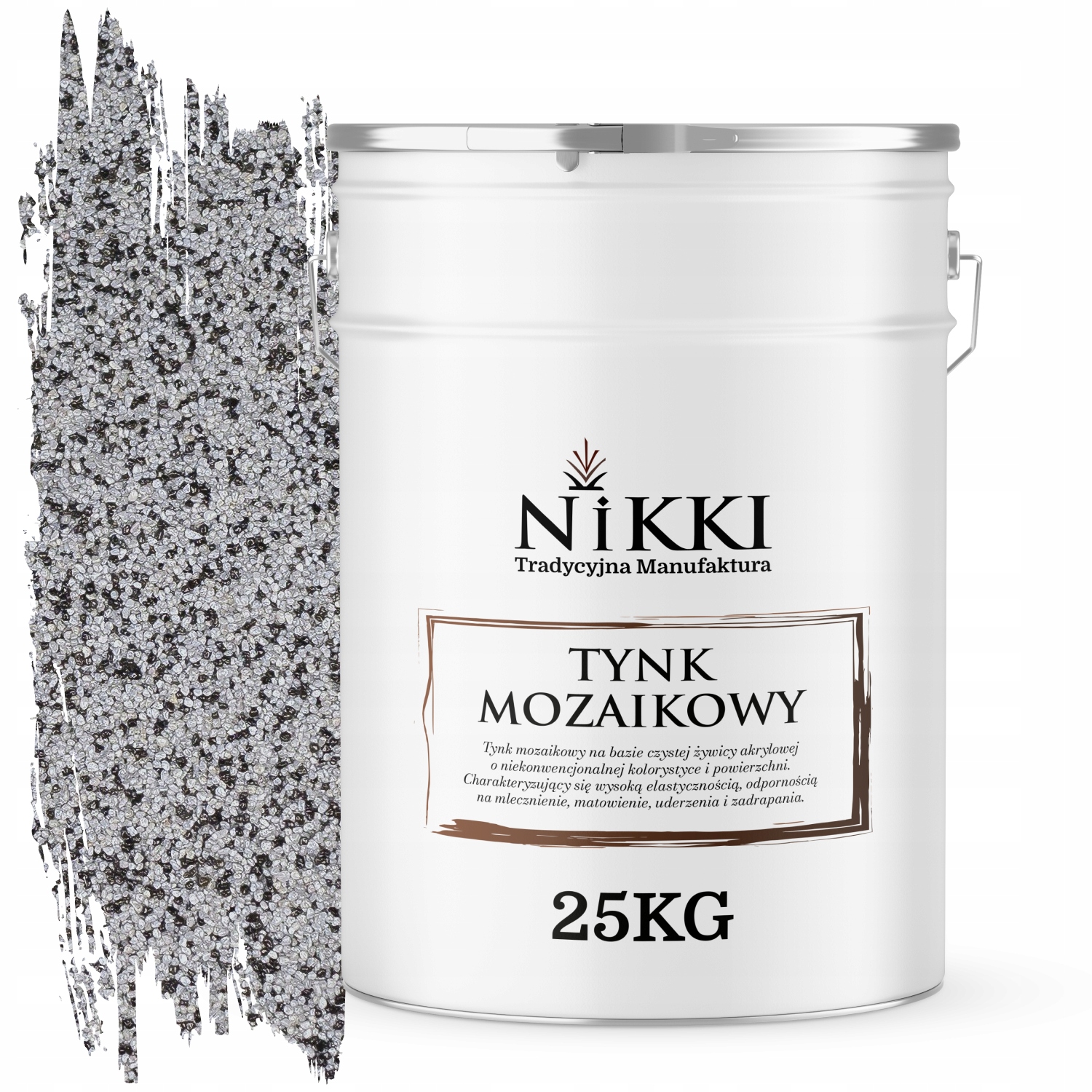 Mozaiková Omietka Živicová 25 Kg Vonkajšia Sivá M34 Ozdobná