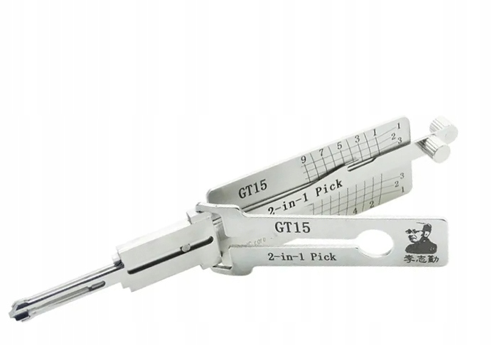 Narzędzie Lishi 2 w 1 GT15 do zamków drzwiowych wkładek do Fiat Alfa Romeo