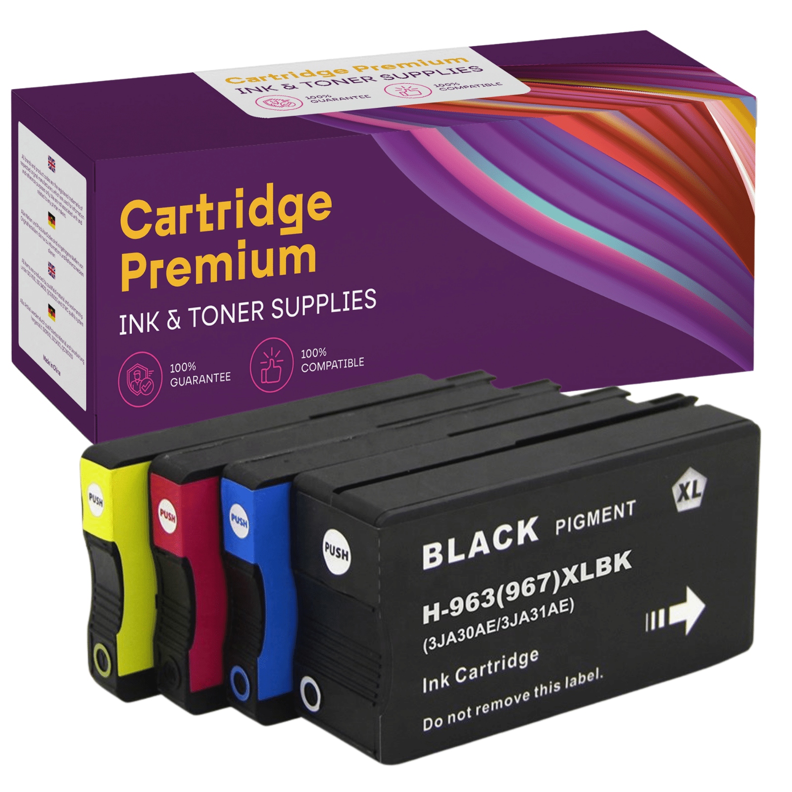 4 Inkousty pro Hp 963XL OfficeJet Pro 9010 9012 9013