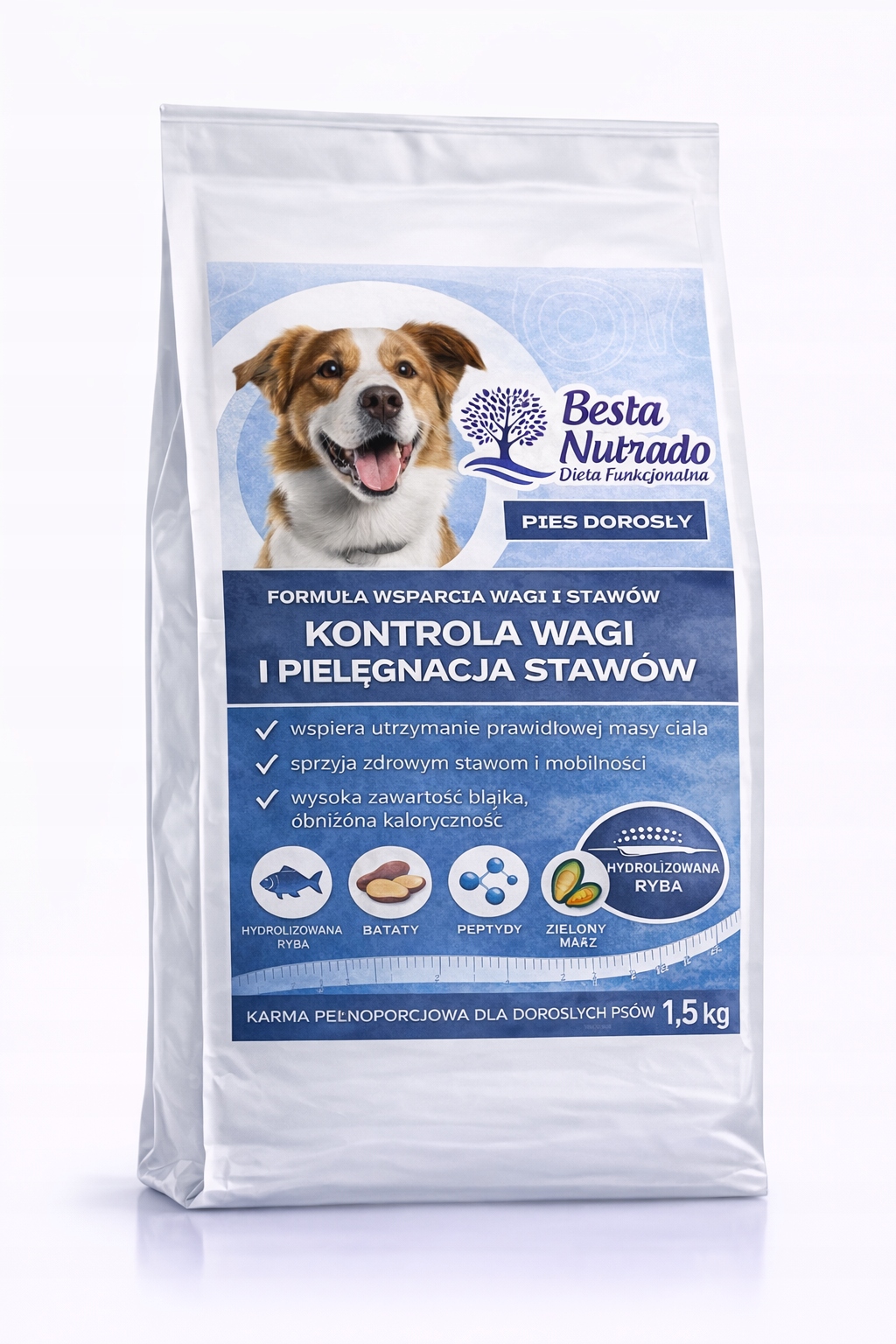 Besta Nutrado Peptide karma sucha dla psów ze skłonnością do nadwagi 1,5 kg