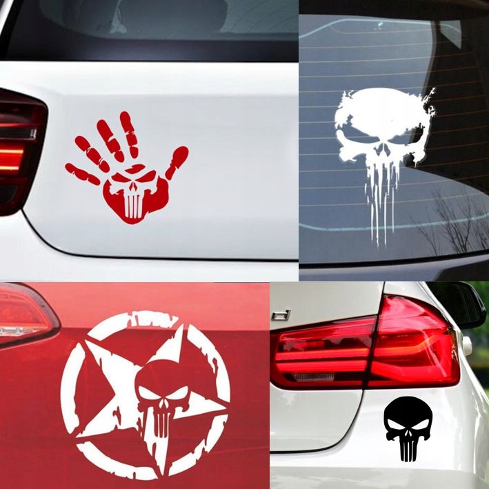 Nalepka ODBLASK PUNISHER czaszka SKULL czacha 15cm EAN (GTIN) 5904858410323