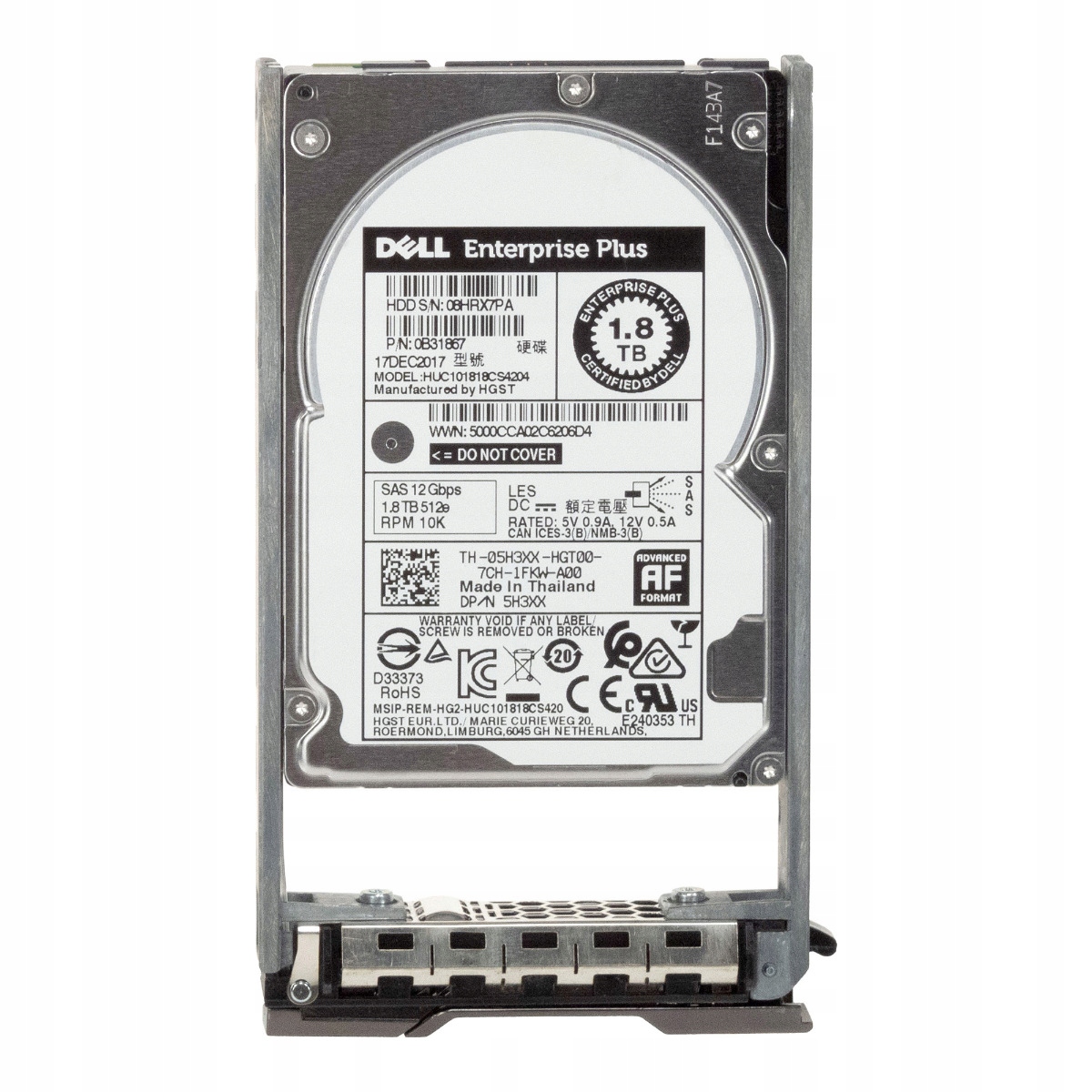Dell 05H3XX 5H3XX 1.8TB Sas 12Gbps 10K HUC101818CS4204