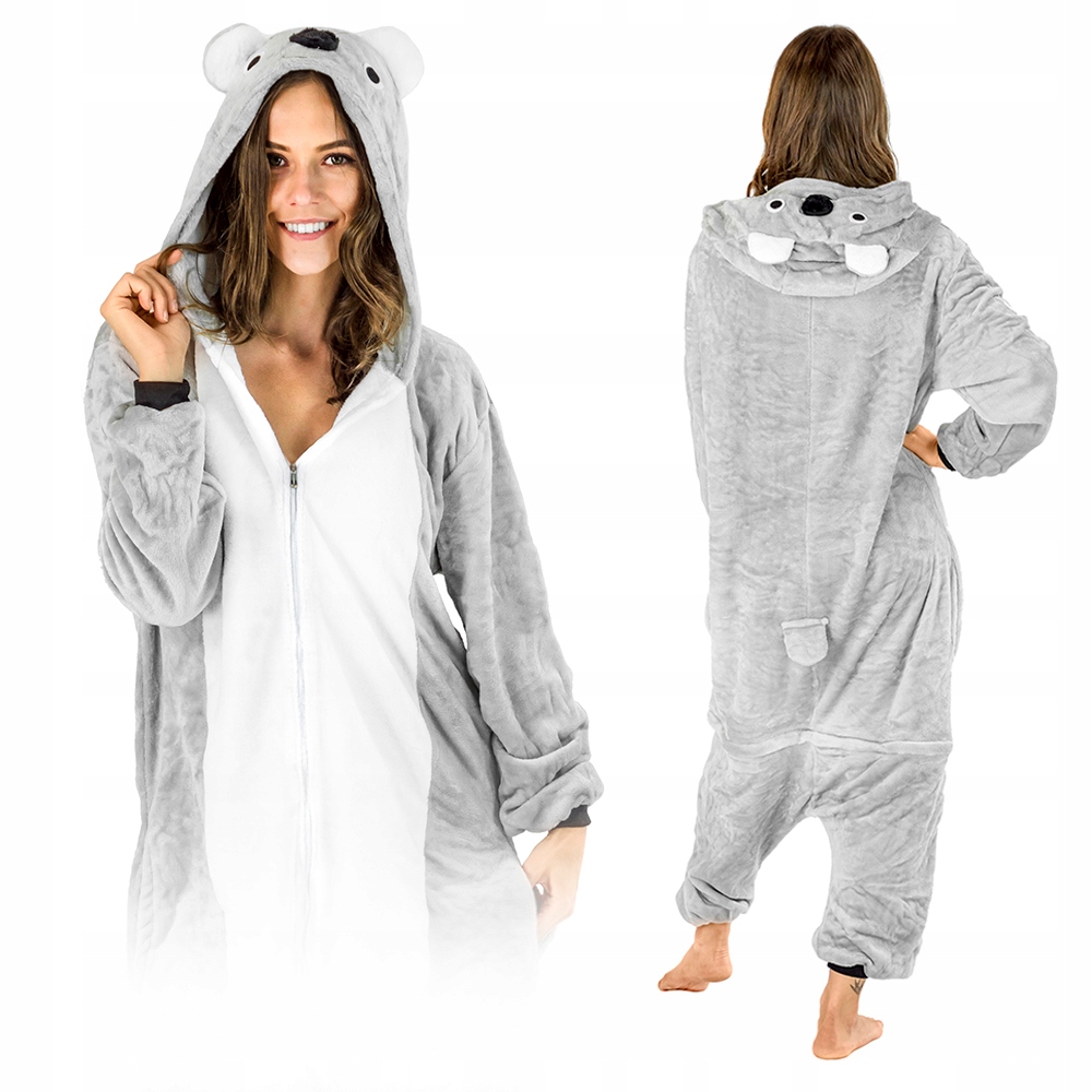 KOSTÝM ONESIE KOALA PLYŠOVÉ JEDNODIELNE PYŽAMO KOMBINÉZA UNISEX S