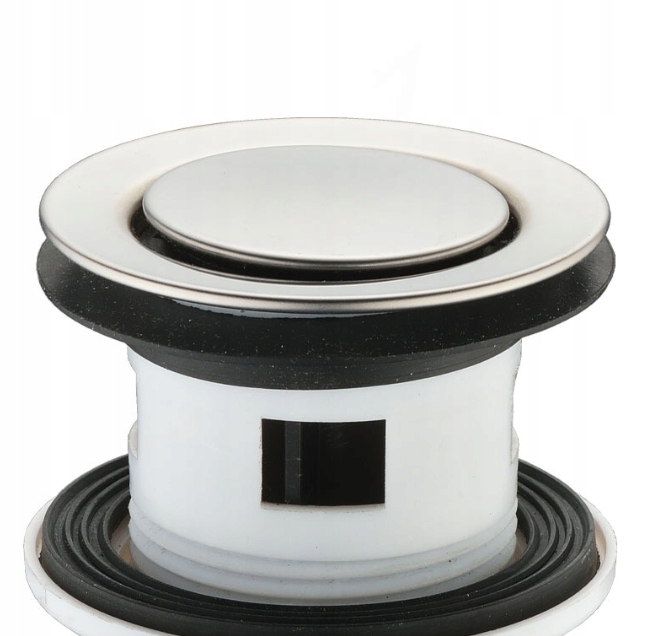 SYFON UMYWALKOWY KOREK KLIK KLAK DO UMYWALKI Z PRZELEWEM CHROM POŁYSK Marka Prevex