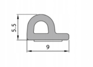 Uszczelka samoprzylepna typu P biała Długość (cm) 1000 cm