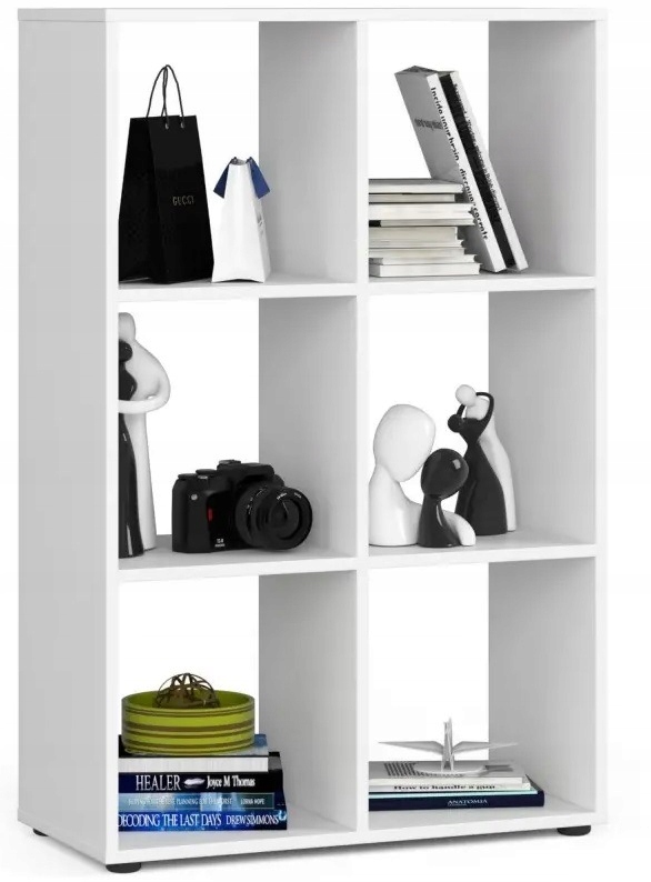 Regál Quad 6P bílá otevřená skříňka na knihy Akd