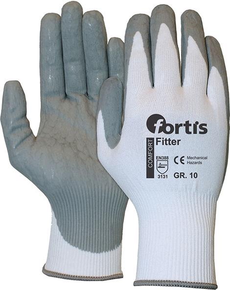 Rukavice Fitter Foam vel8 bílo-šedé Fortis (4271824390)