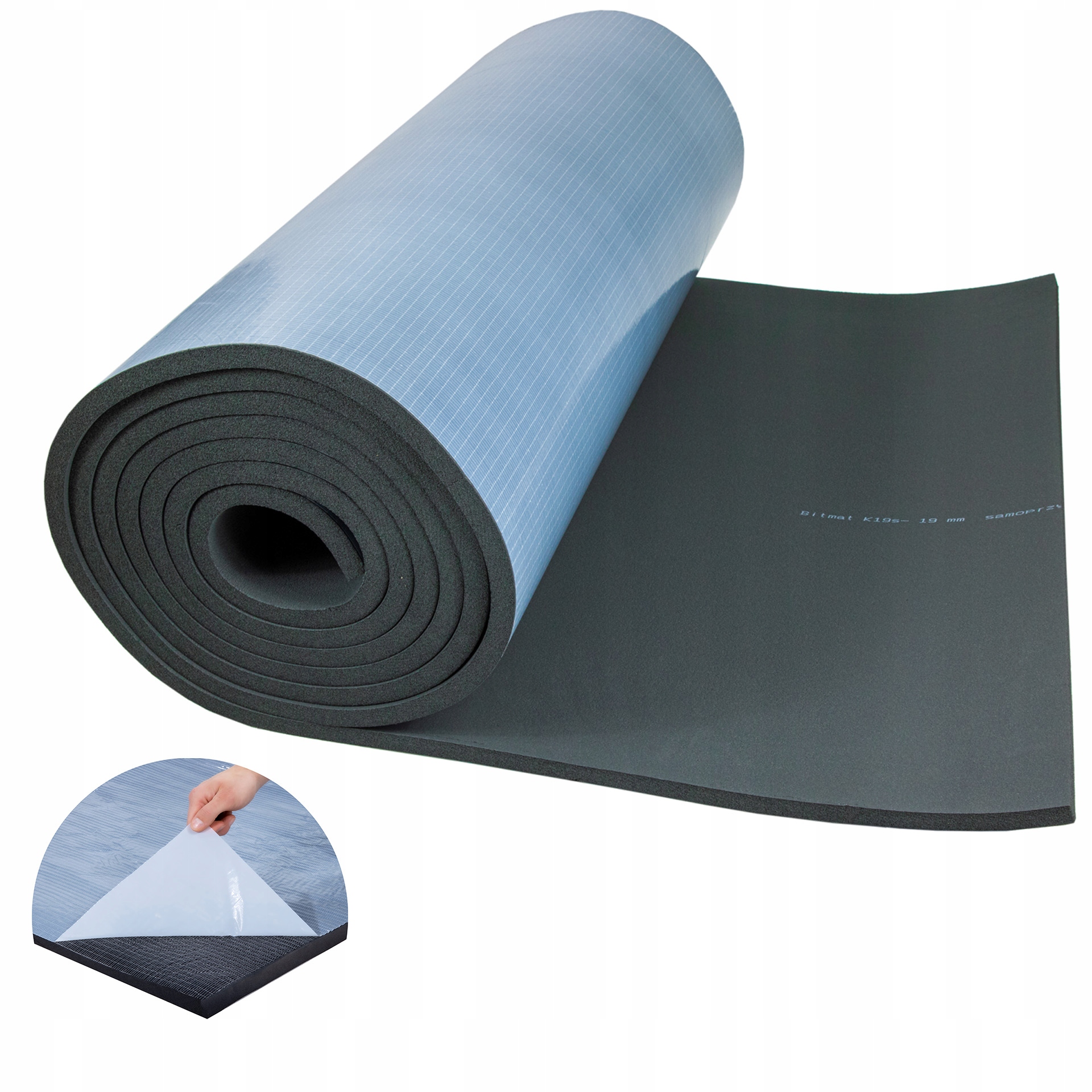 K19s MATA 19mm WYGŁUSZAJĄCA guma PIANKA 350x100cm termoizolacyjna kauczuk