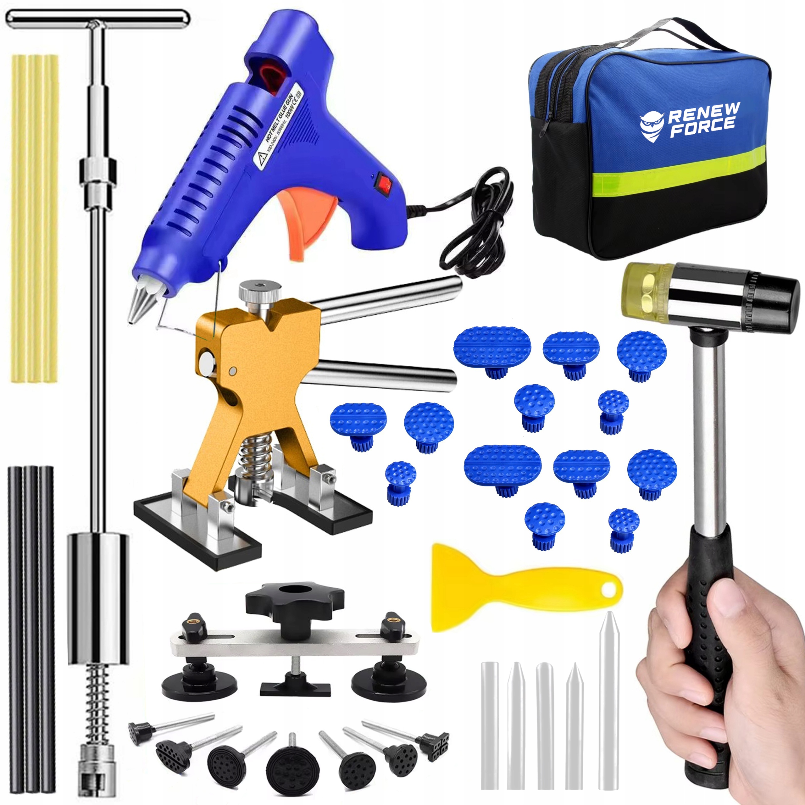 Pdr Sada Nástrojů Pro Odstraňování Promáčklin Pro Vytahování Promáčklin 63 Ks Velká XXL