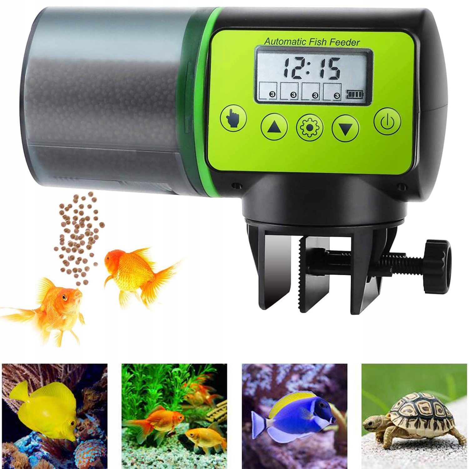 Levně Automatické krmítko pro ryby s časovačem, dávkovač krmiva pro ryby na dovolenou do akvária
