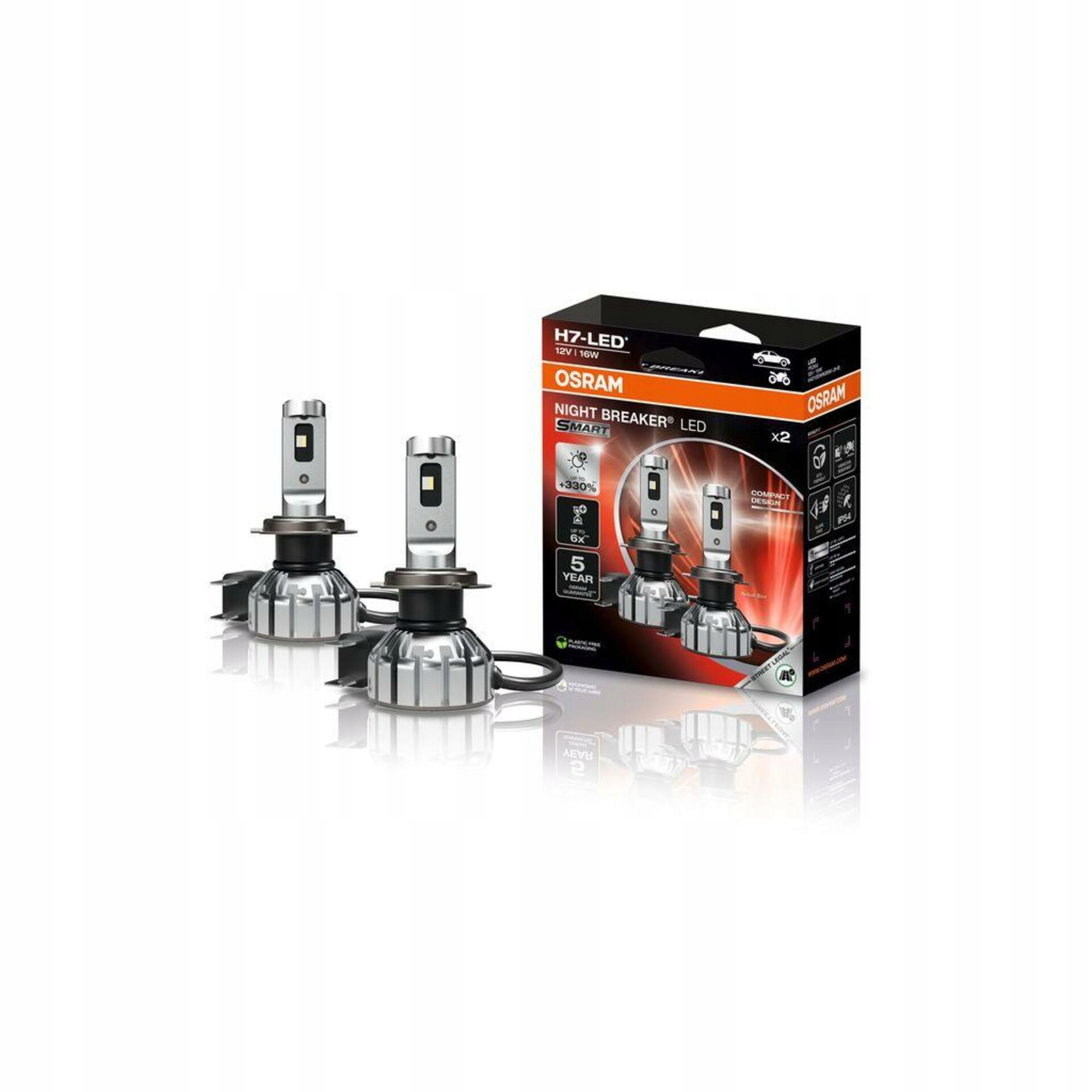 Osram H7 Night Breaker Led Smart +330% 16W 12V homologácia Led 2ks 64210DWNB