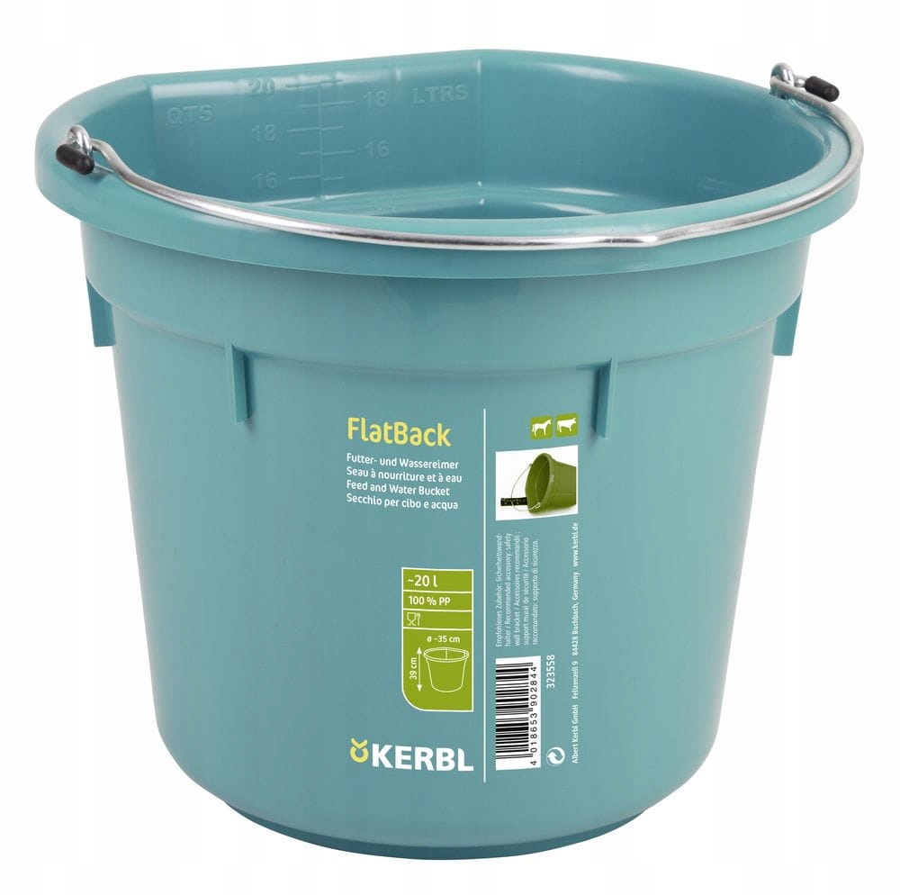Kbelík Kerbl FlatBack plastový, 20 l, stabilní
