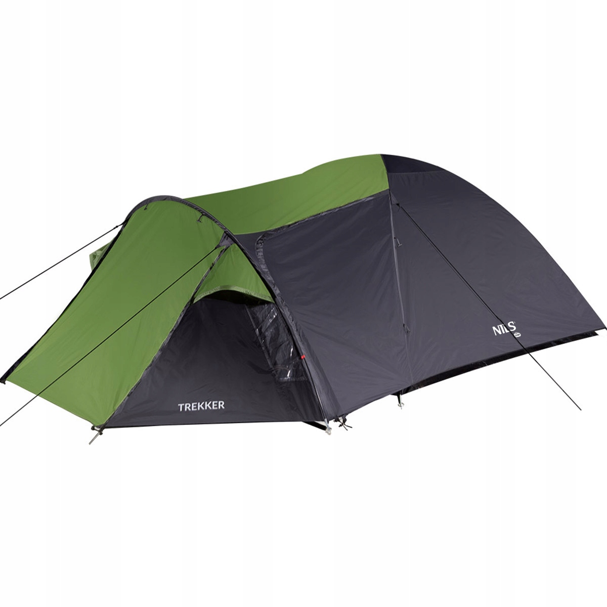 Namiot 4 Osobowy 210x240cm Nils Camp NC6012 Trekker Wodoodporny Zielony