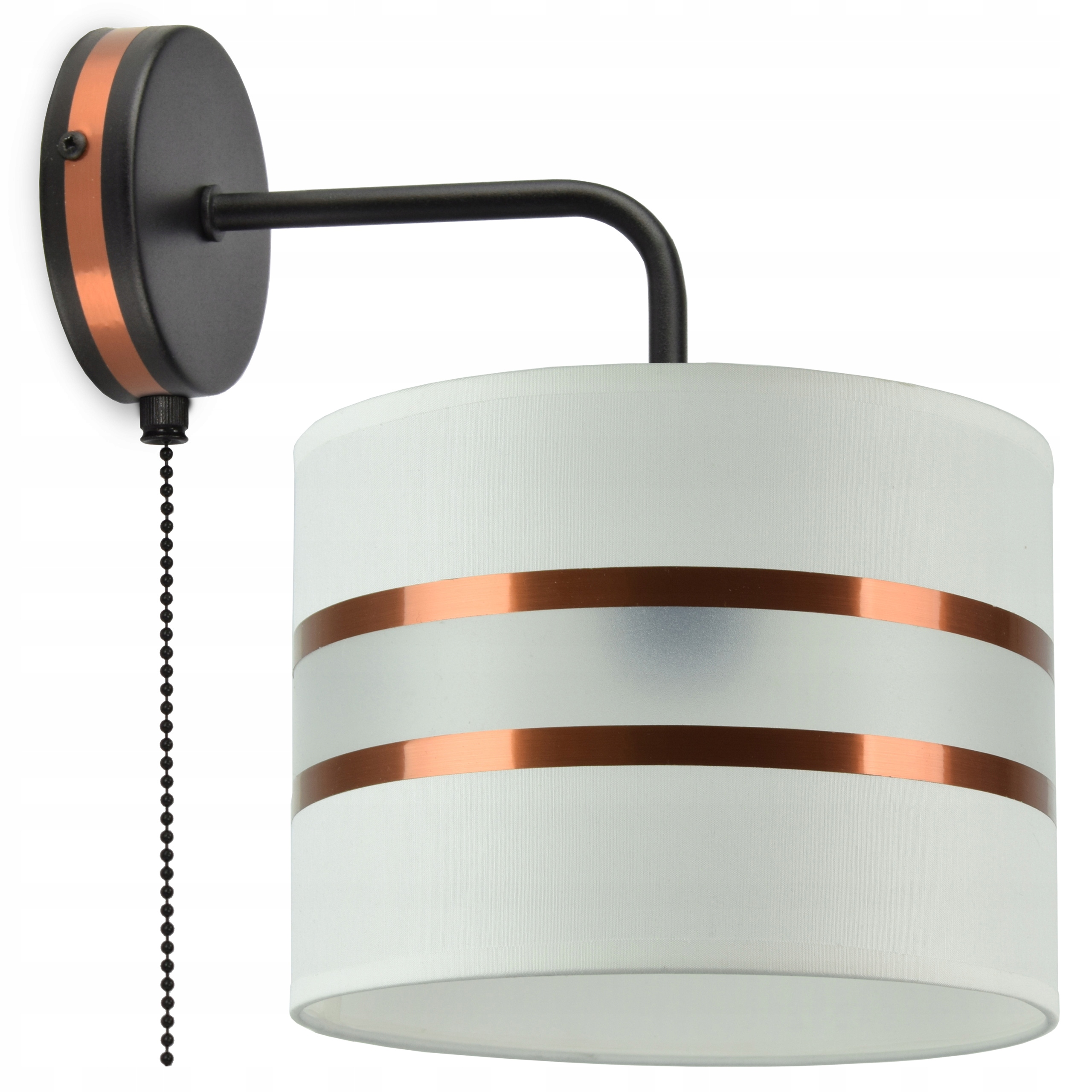 

Lampa Ścienna Kinkiet Miedziany Pasek Abażur Led