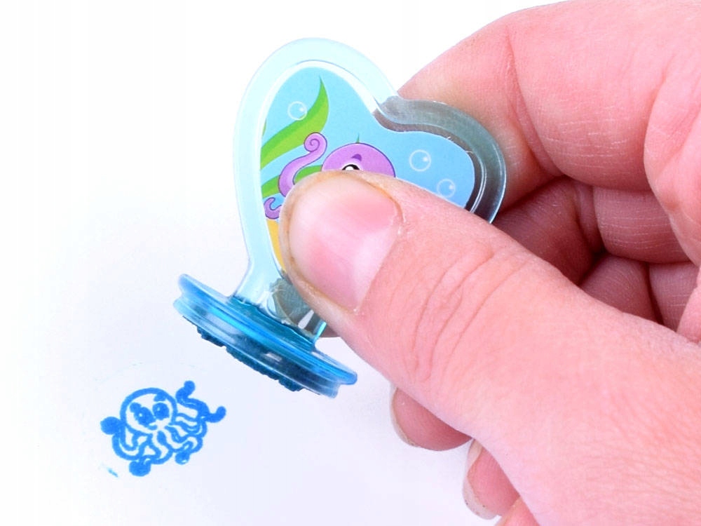 Zestaw PIECZĄTKI DLA DZIECI STEMPELKI STEMPLE ZWIERZAKI MORSKIE ZA3979 Liczba kolorów 1