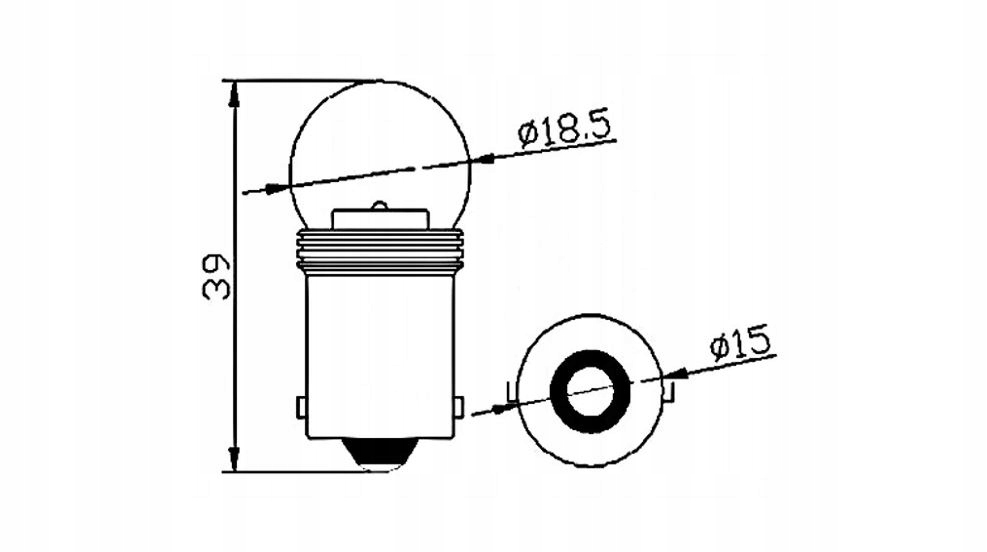 ba15s ŻARÓWKA BIAŁA LED P21W P5W 12V 24V Fi15 Numer katalogowy części żarówka ba15s P21W