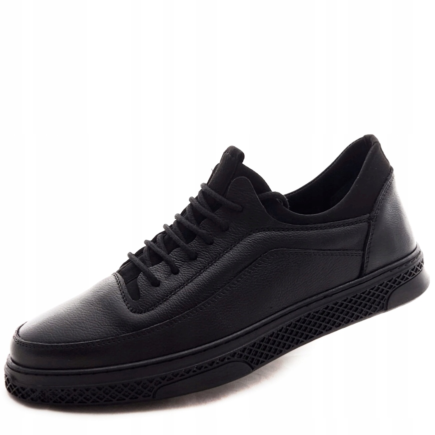 Pánské kožené polobotky Černé Nandoo 2003