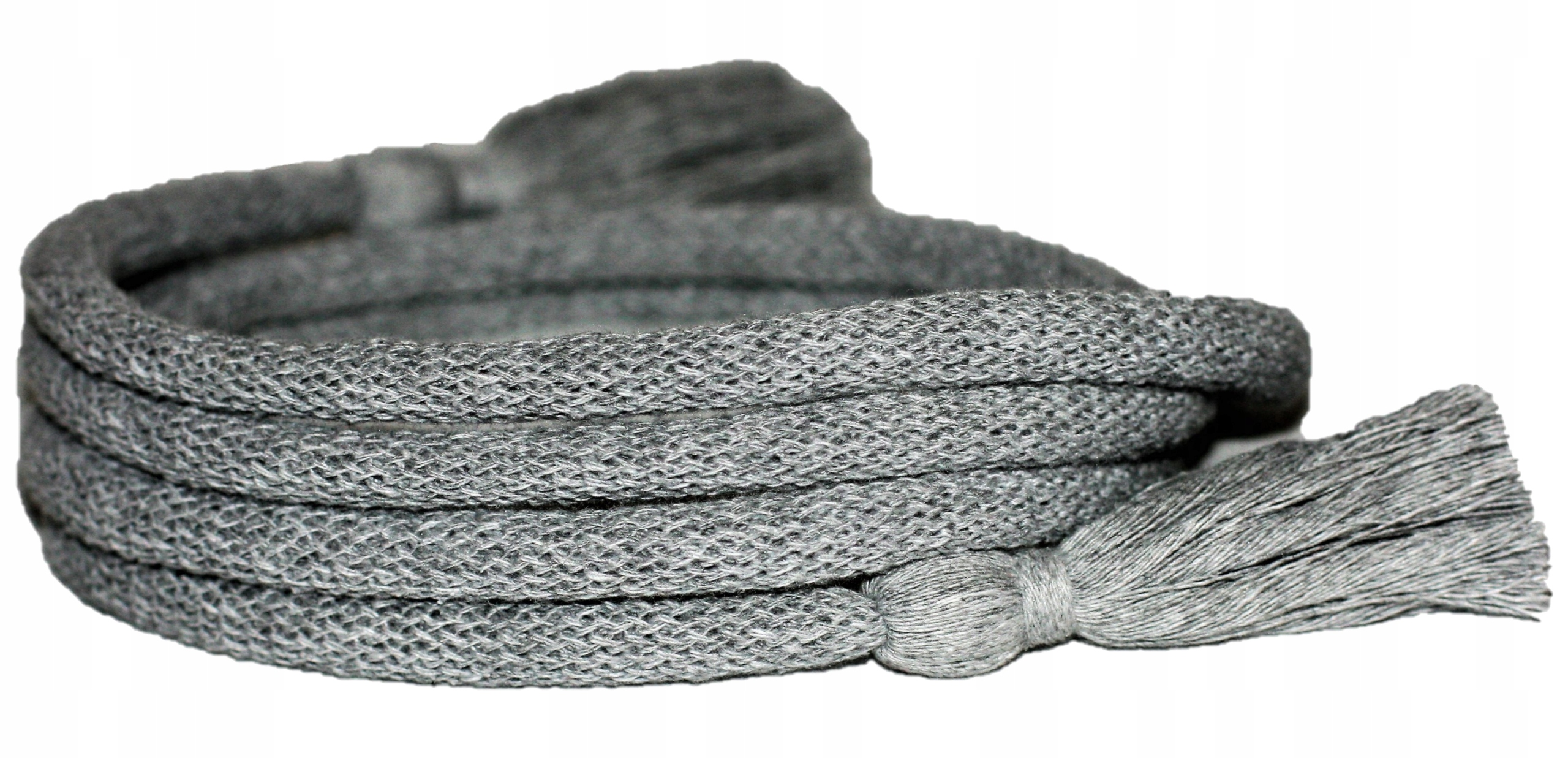 

Pasek Boho ze sznurka bawełniany szary 180cm