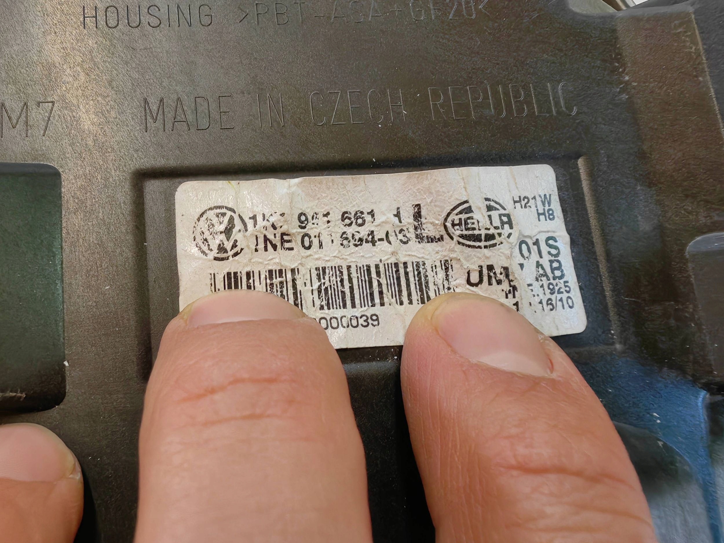 vw SCIROCCO РЕСТАЙЛИНГ - галоген левая