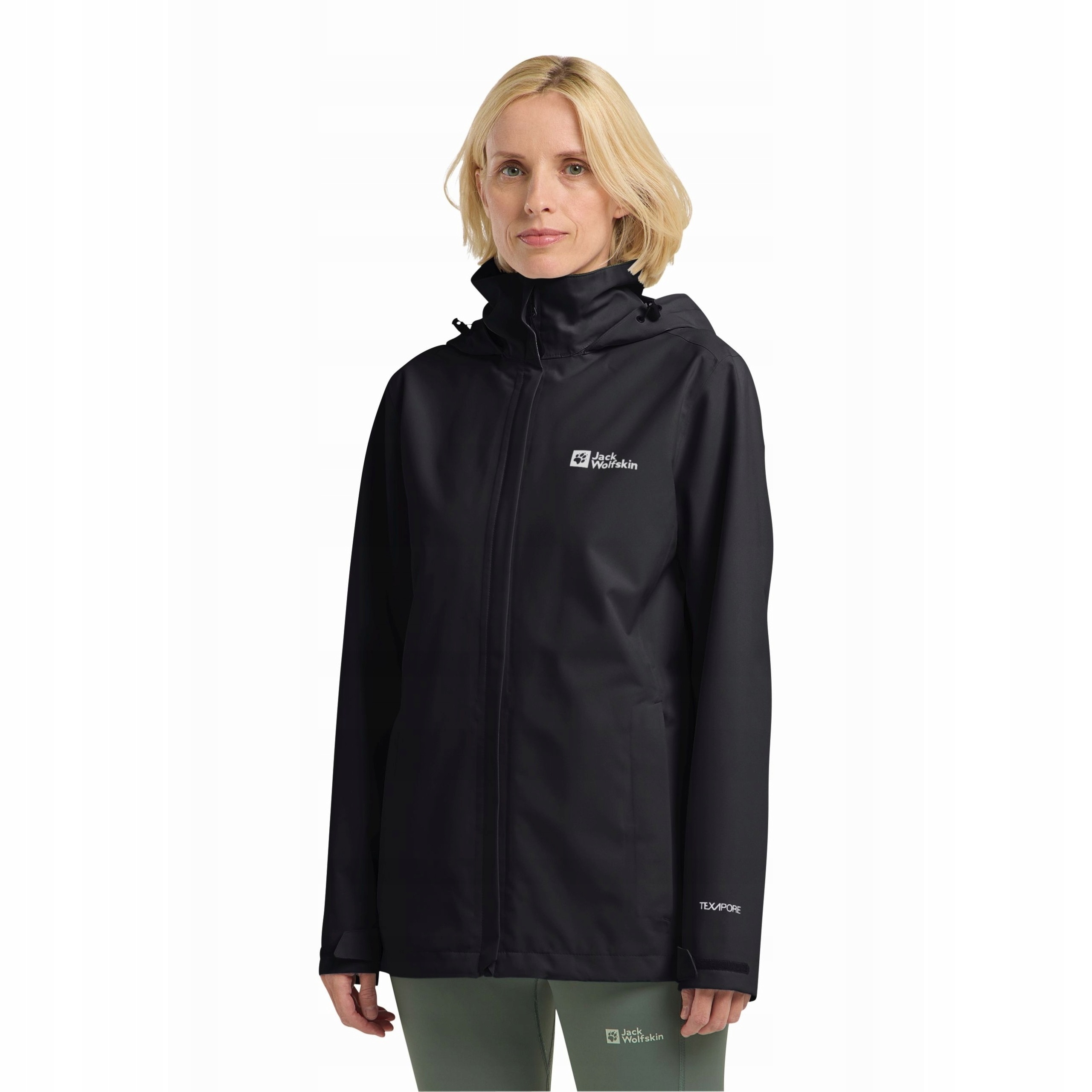 Damska kurtka przeciwdeszczowa Jack Wolfskin Trailtime 2L black M
