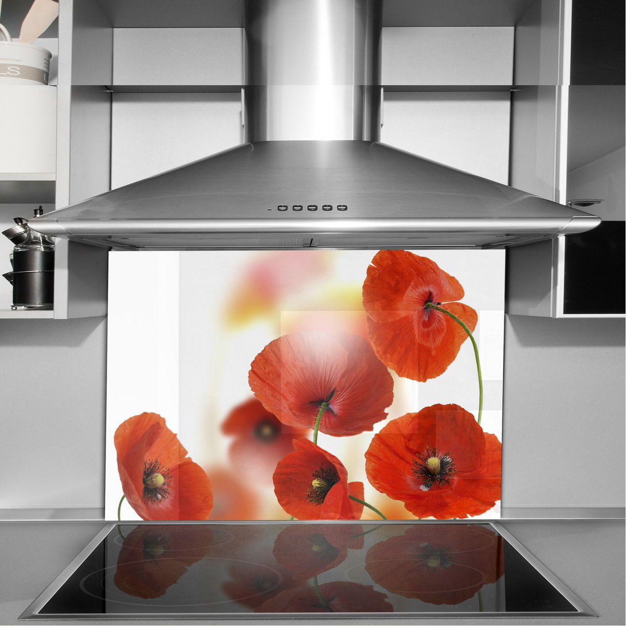 dekor szkło panel hartowany HD 100x70 maki Wykończenie błyszczące