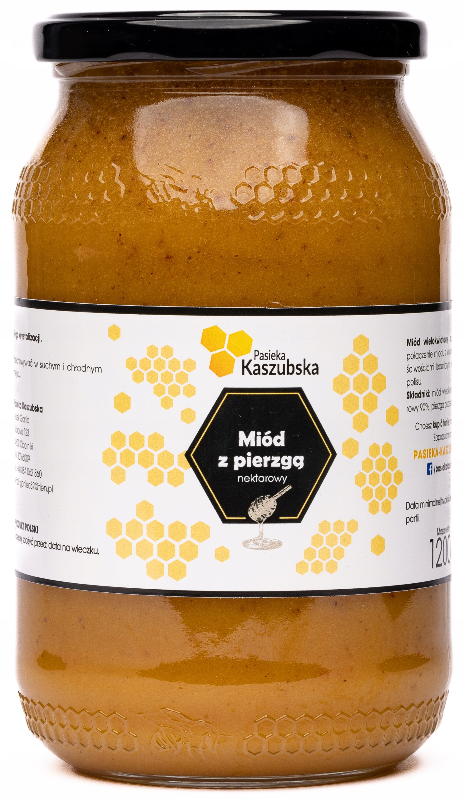 Levně Med S Včelím Peřím 1,2 Kg Pasieka Kaszubska