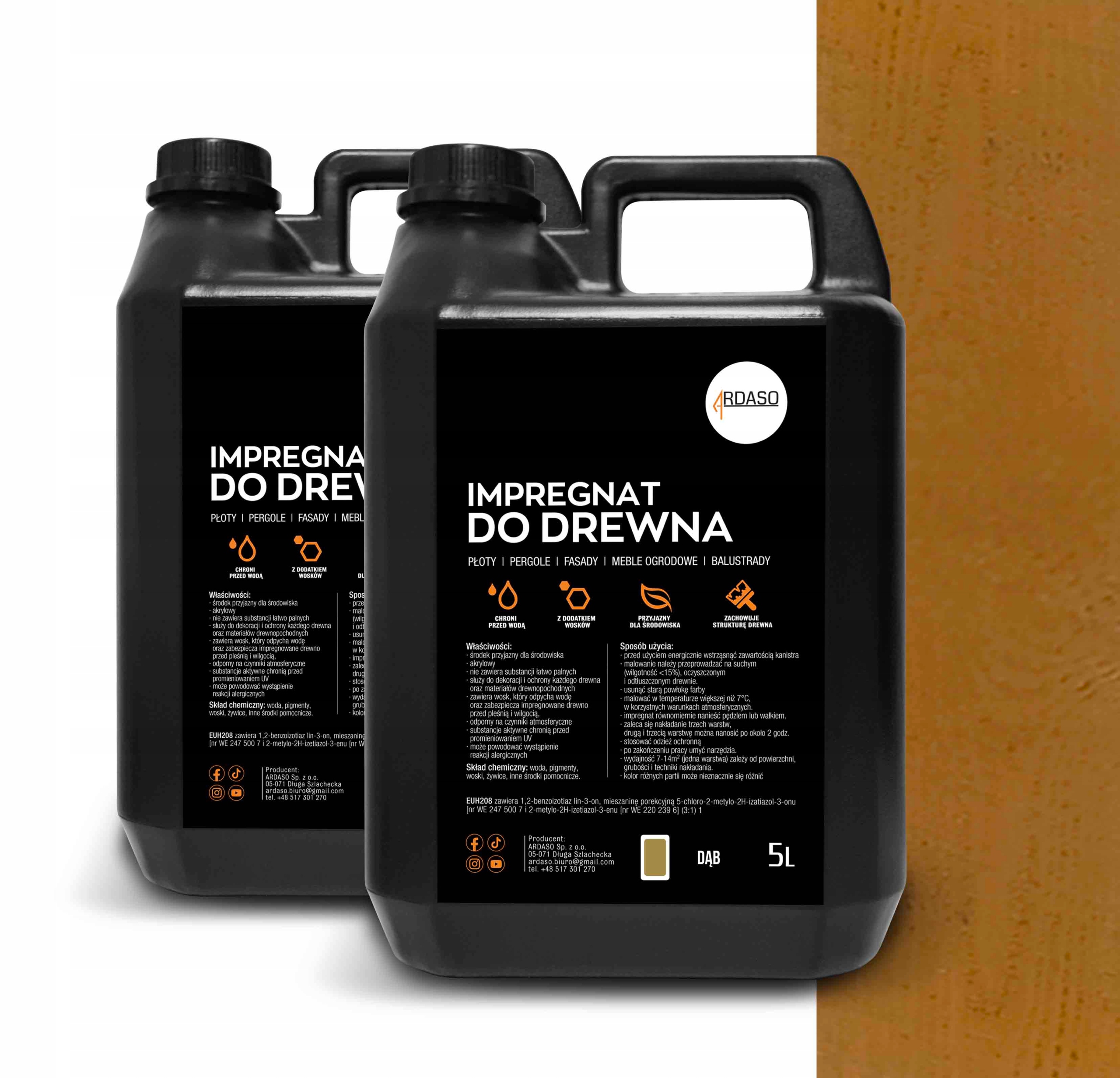 Impregnat barva na dřevo Dub 10 l