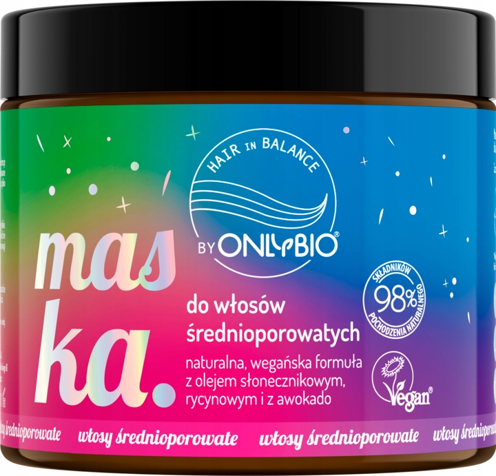 Onlybio Maska Pro Středně Porézní Vlasy 400 ML