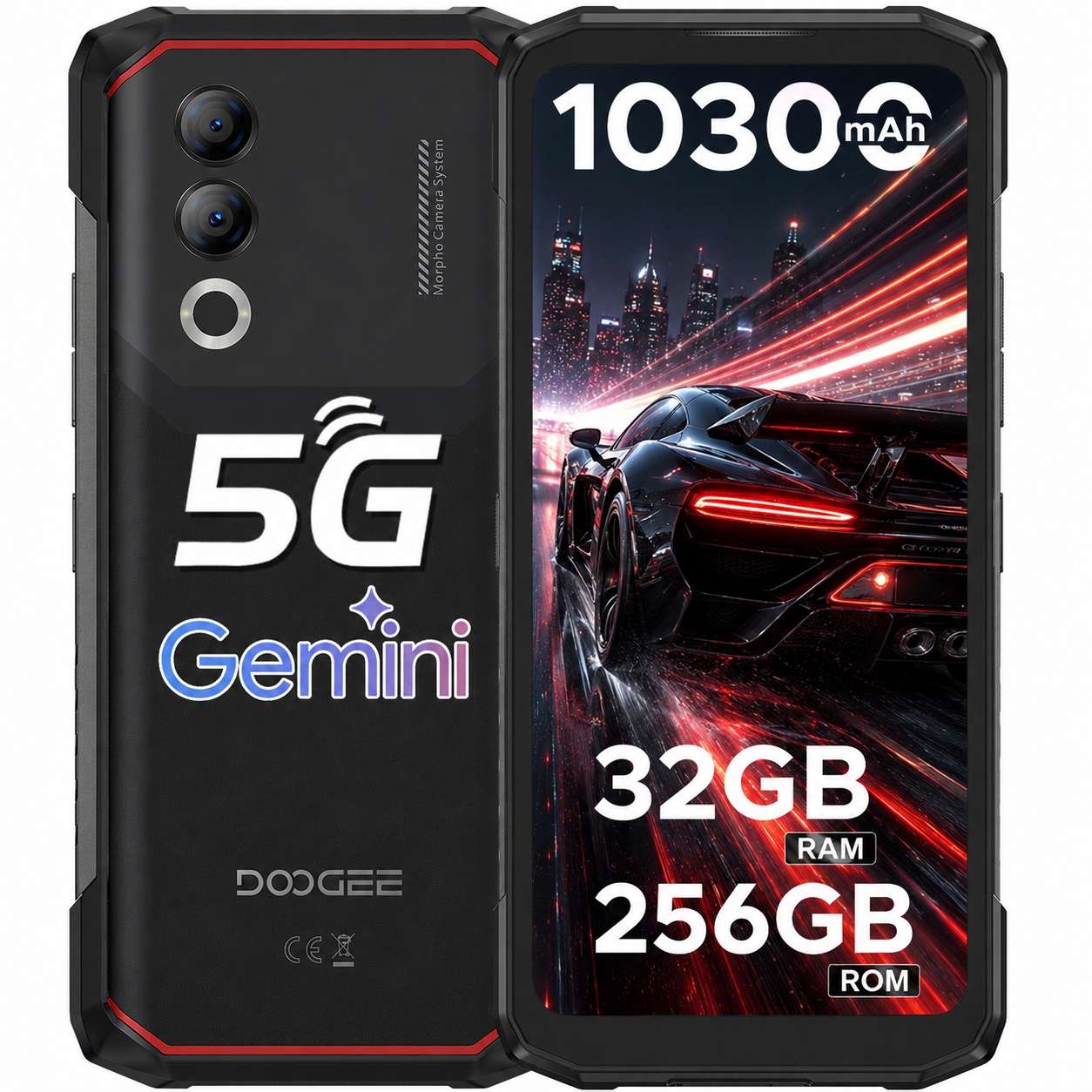 Smartfón Pancierový 5G Doogee Blade20Turbo 32/256GB 10300mAh Nfc Wifi Android