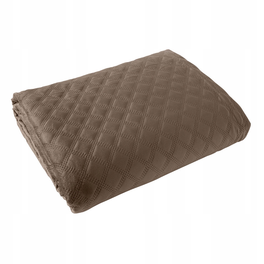 Prošívaný přehoz Velvi velvet 220x240 002 hnědý