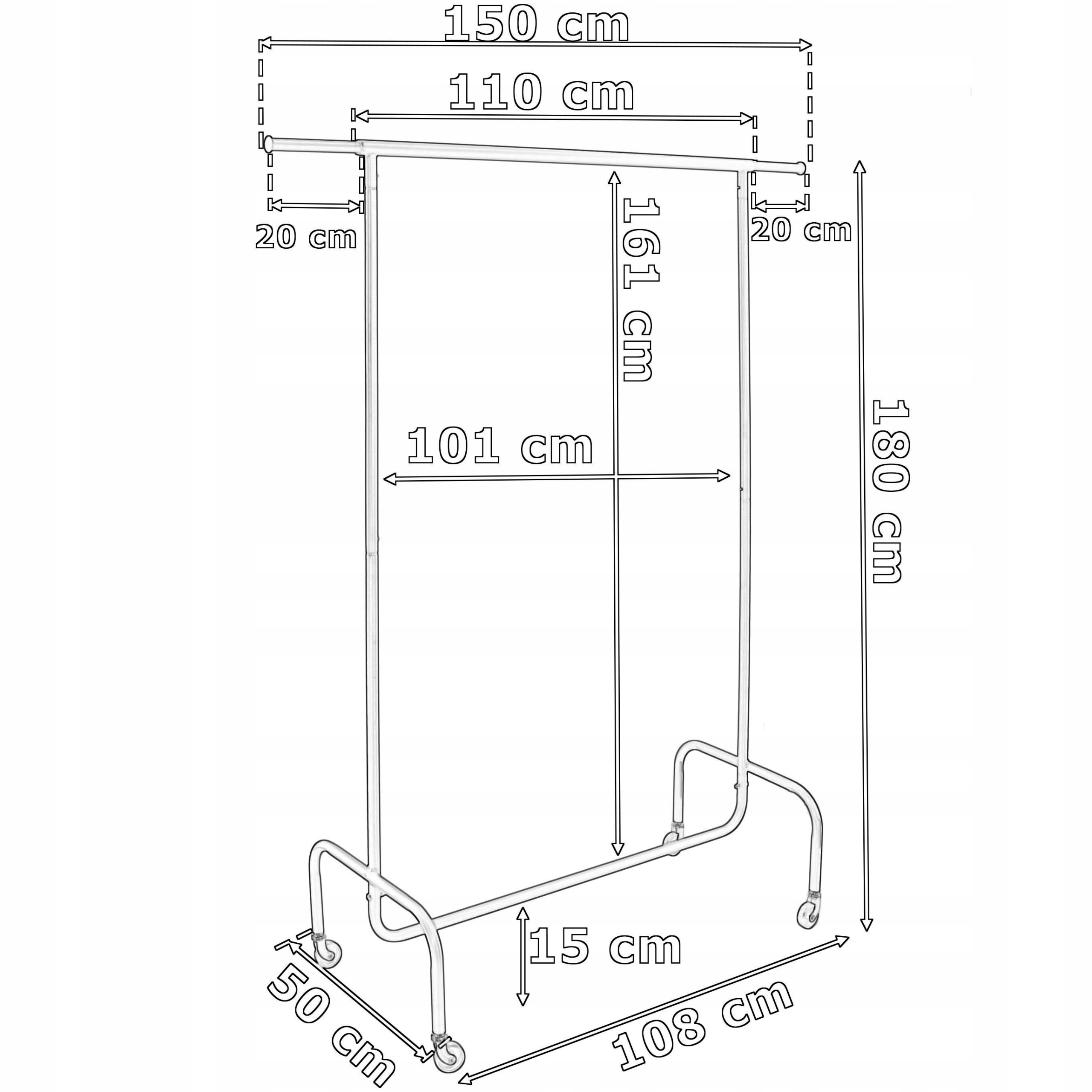 Stojanový Mobilní Věšák Na Oblečení Harun Chrom Stříbrný Kolečka Šatní Skříň