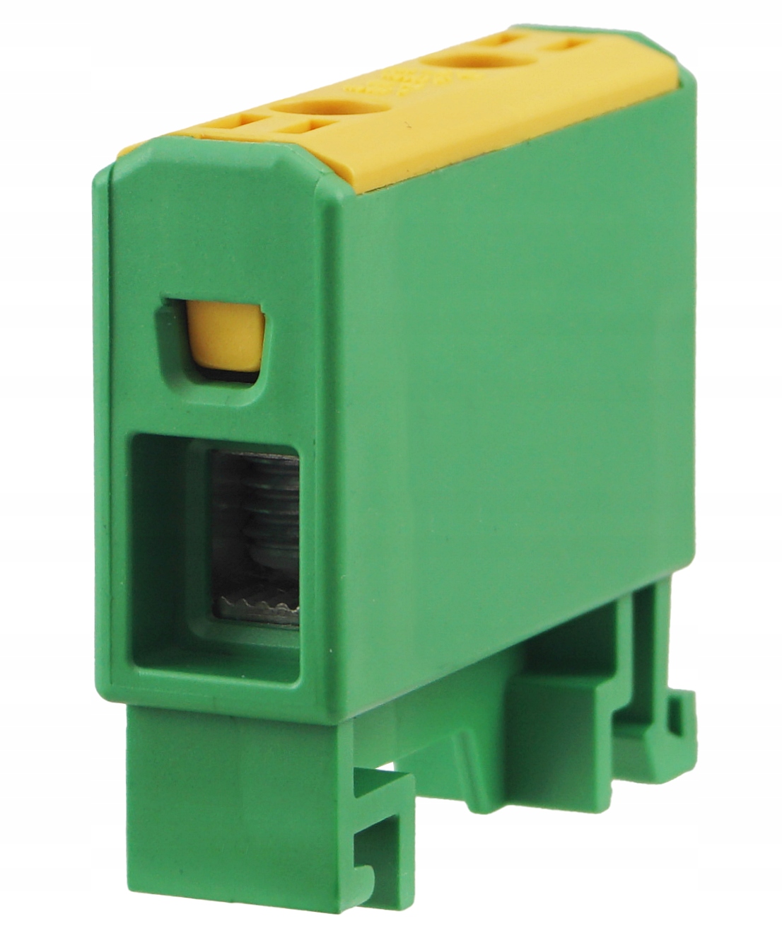 ZŁĄCZKA SZYNOWA KOMPAKTOWA PRZELOTOWA ZACISK SZYNA ŻÓŁTO ZIELONA 1,5-16mm2 Marka Adelid