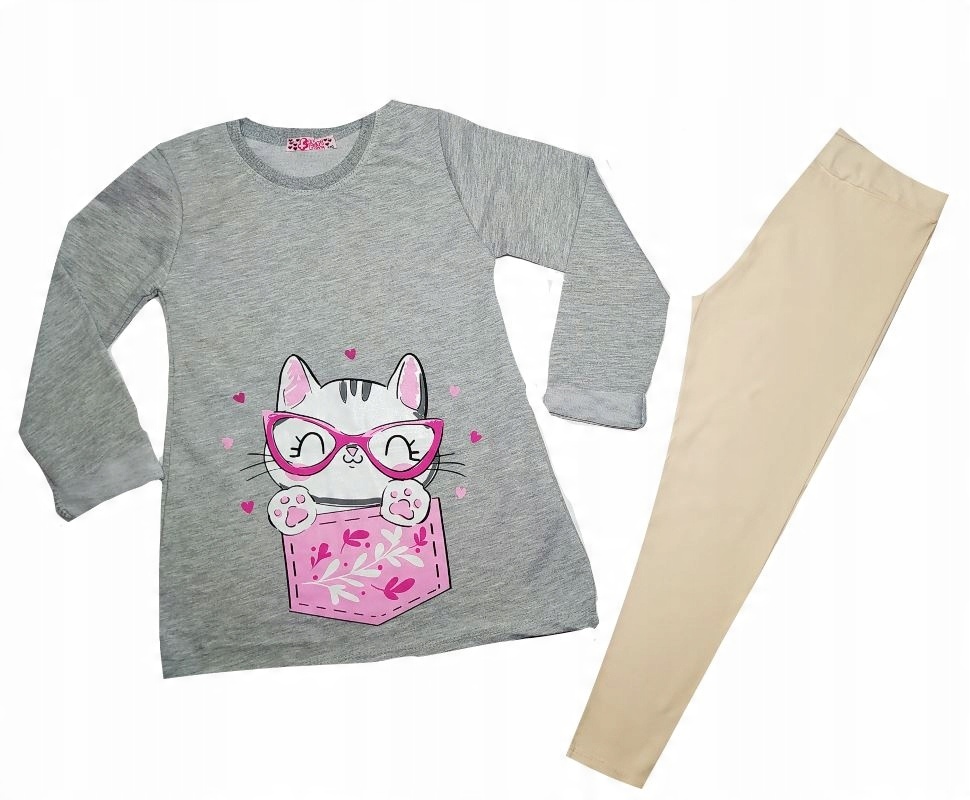 

Komplet Dziewczęcy legginsy tunika bluza wiosna134