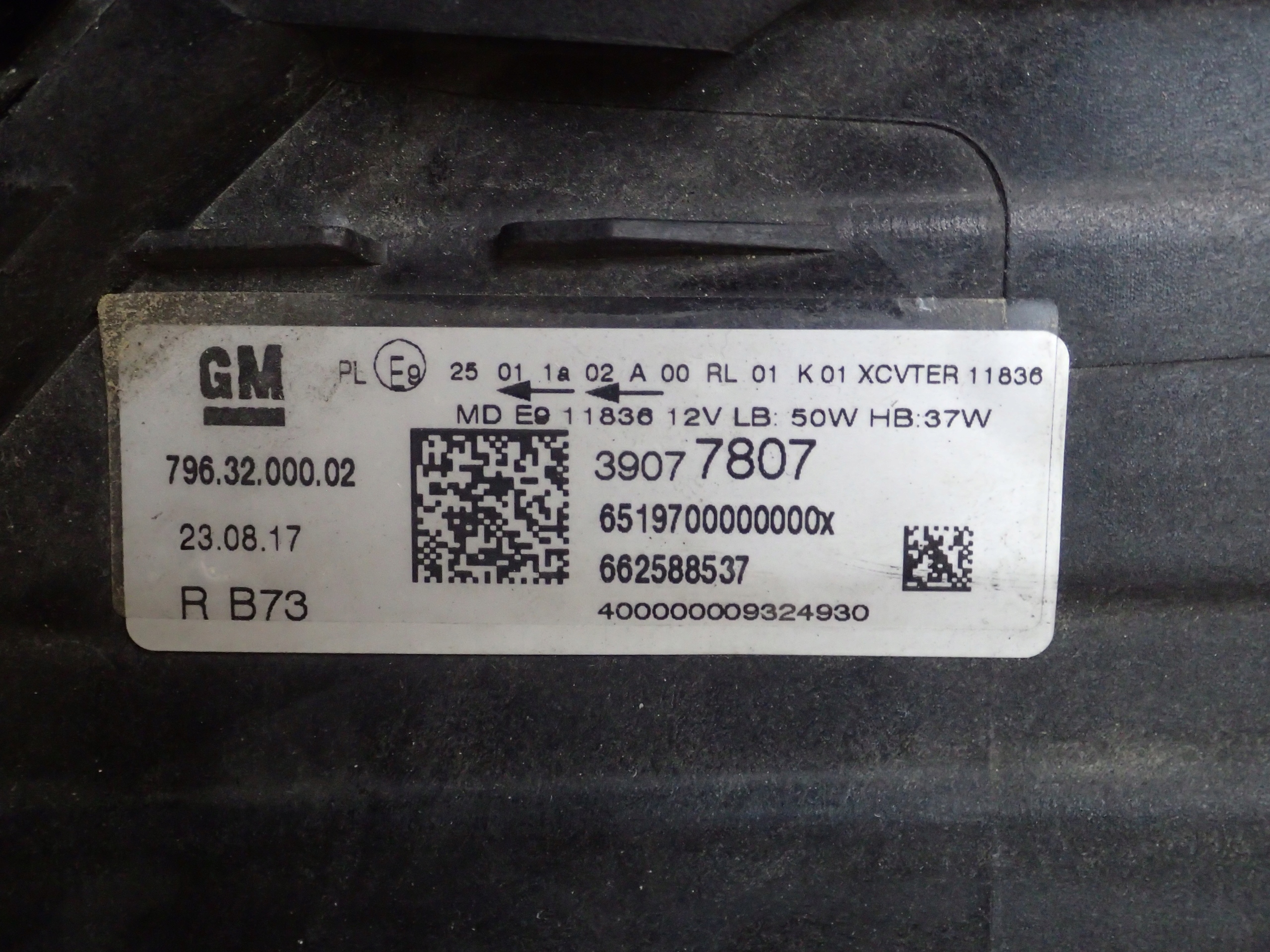 фара правая 39077807 opel ASTRA K