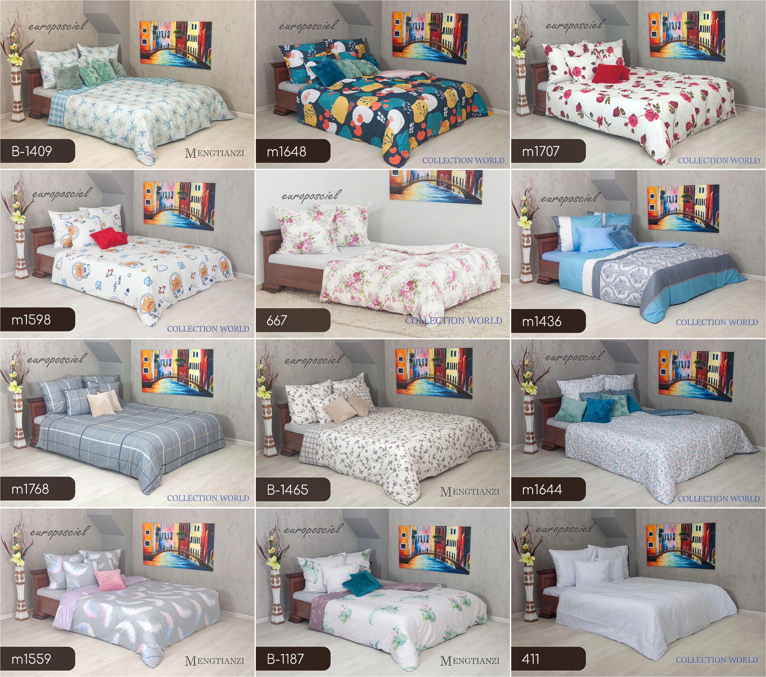 Pościel ELWAY 160x200 Bawełna Satynowa NOWE WZORY Szerokość poszewki na kołdrę 160 cm