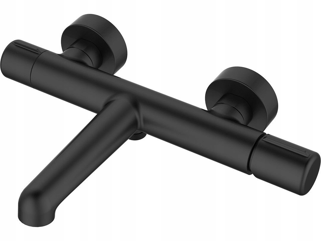 Nástenná vaňová batéria Pretto čierna mosadz