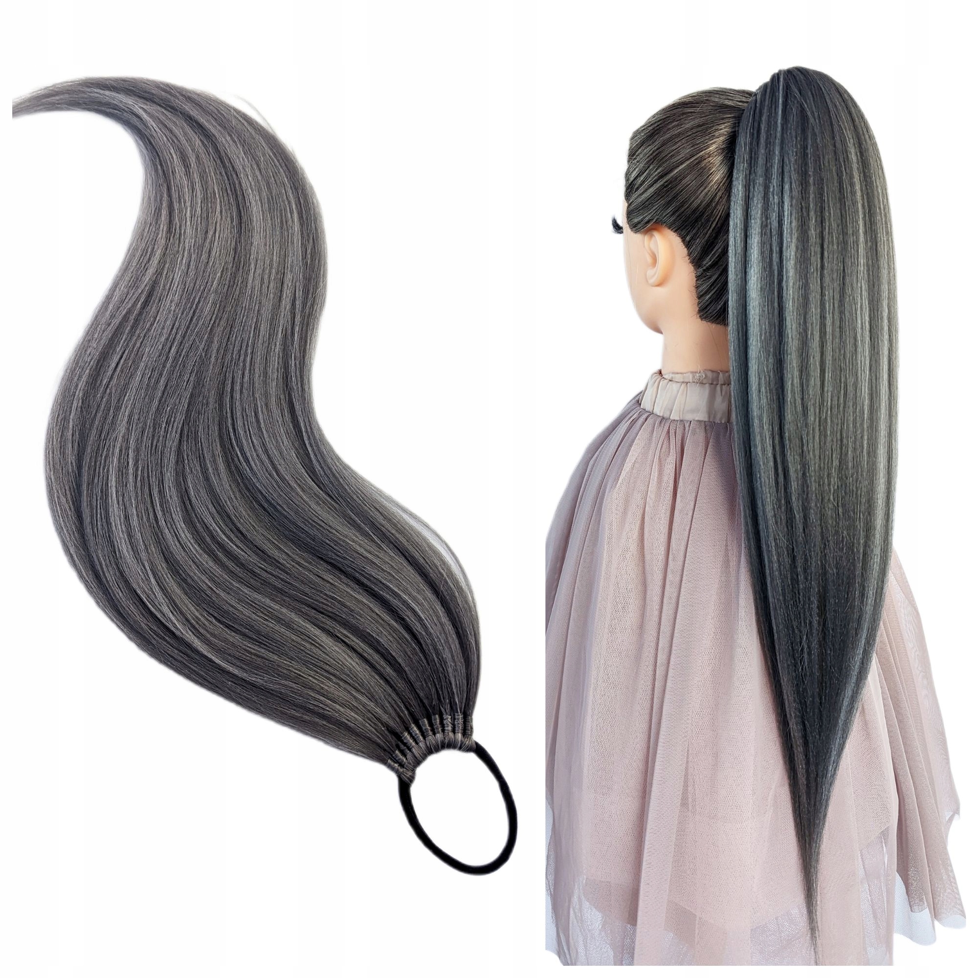 Poník na gumičce, Kuc-Gumka, Příčesek, šedá, Popelavá Dáma, 60 cm