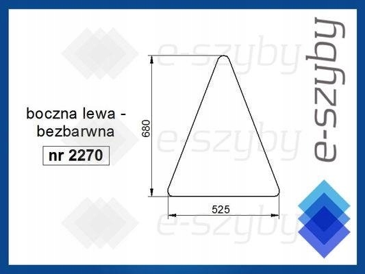 čelní sklo traktor Fiat 80 90 94 boční levé bezbarvé