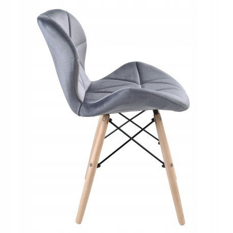 Krzesło tapicerowane MURET VELVET aksamitny grafit Liczba krzeseł w zestawie 1