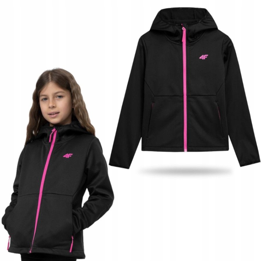

Kurtka Dziewczęca 4F Softshell Wiosenna Sportowa