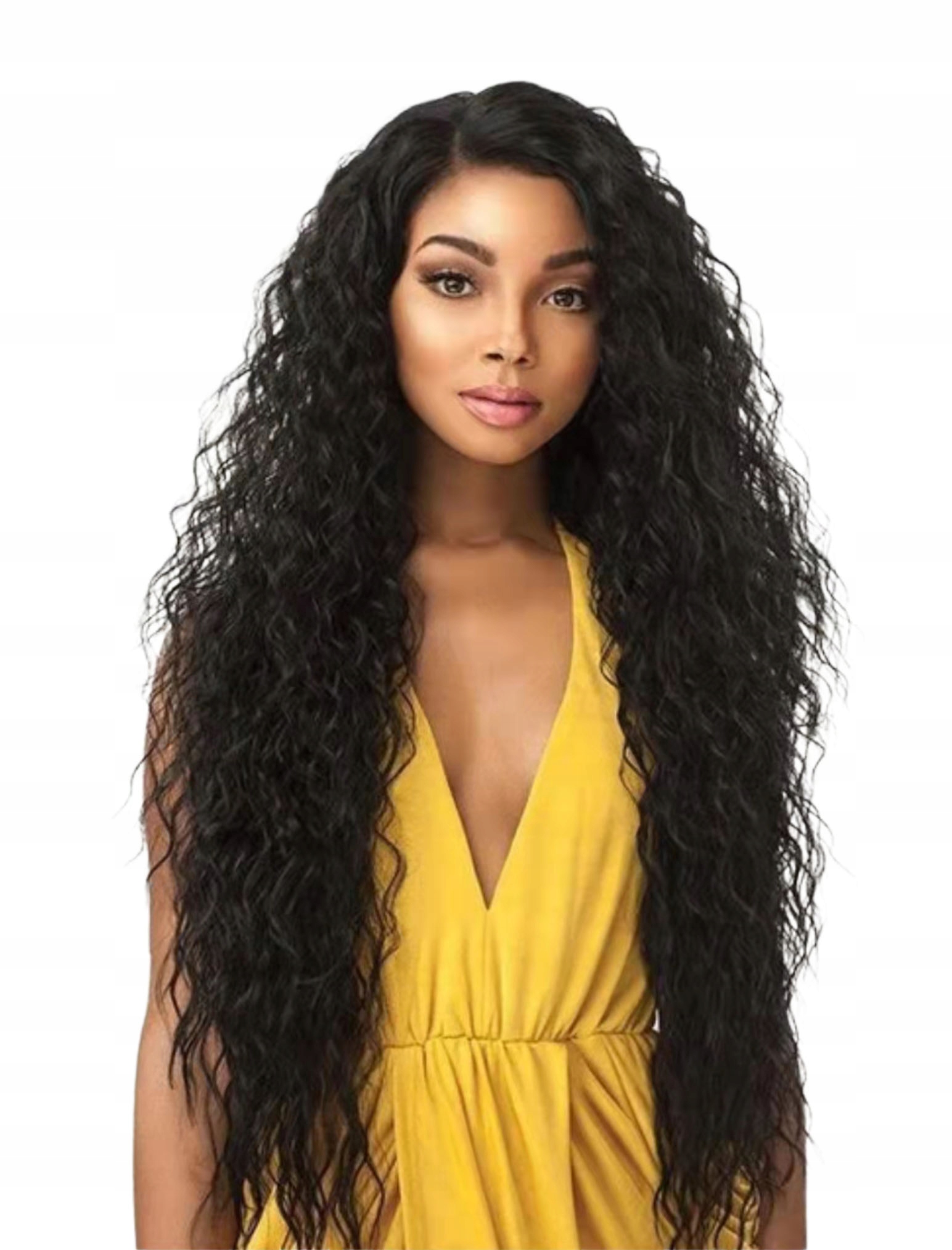 Syntetická paruka Lace Front kudrnatá, velmi dlouhá