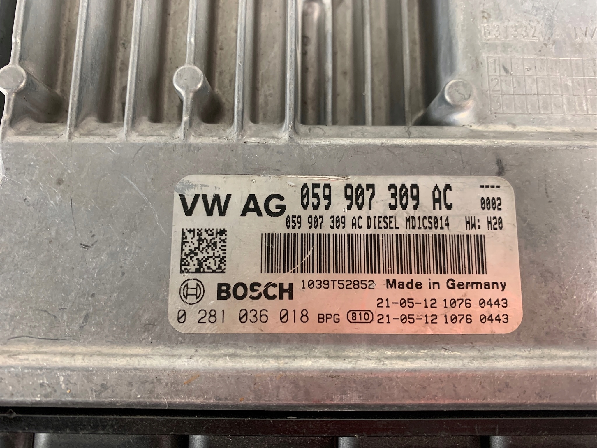 BEDIENTEIL DES MOTORS COMPUTER MODUL AUDI 4K0907401F