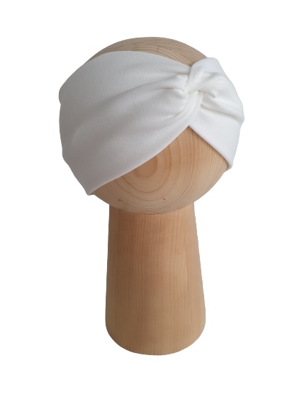 

Opaska Przeplatana Ecru Węzeł Rozmiary 40-43cm