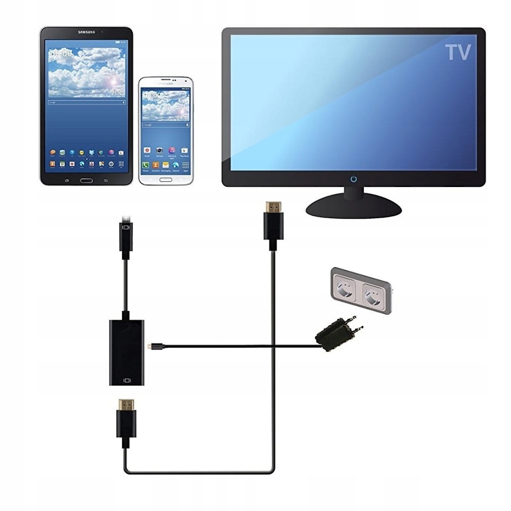 Przejściówka micro USB 5-pin na HDMI konwerter MHL Model 1C1-01-158