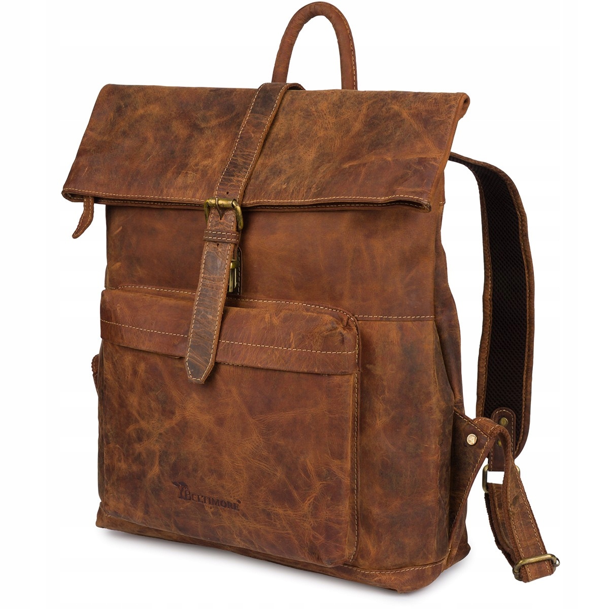 Batoh na notebook 15,6 business velký A4 prostorný hnědý Beltimore