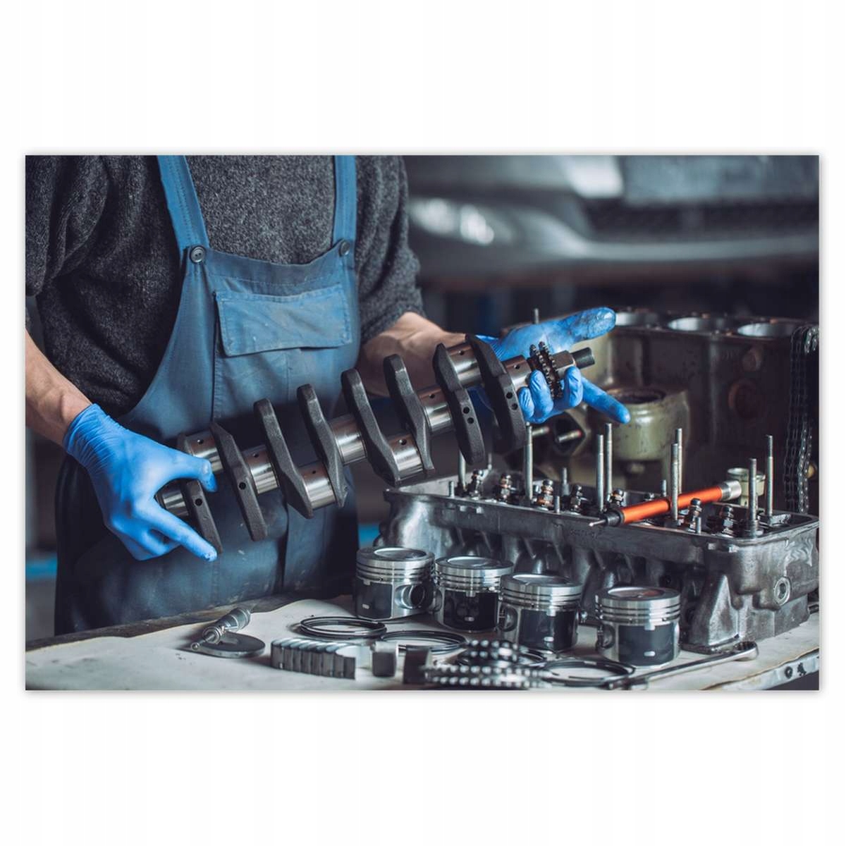 Plakáty 200x135 Mechanik rozebírá motor